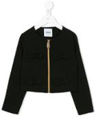 Moschino Kids Zipped Jacket, Size: 6 Yrs, Black