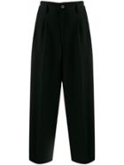 Comme Des Garçons Pre-owned 1980s Straight Cropped Trousers - Black