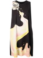 Boutique Moschino Printed Shift Mini Dress - Black