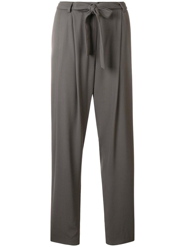 Fabiana Filippi Belted Waist Tapered Trousers - Brown