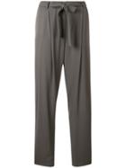 Fabiana Filippi Belted Waist Tapered Trousers - Brown