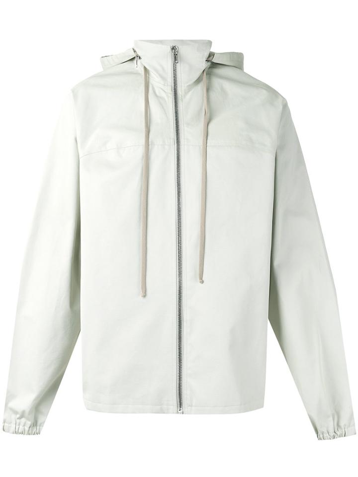 Rick Owens Drkshdw Hooded Windbreaker, Men's, Size: Large, Grey, Cotton