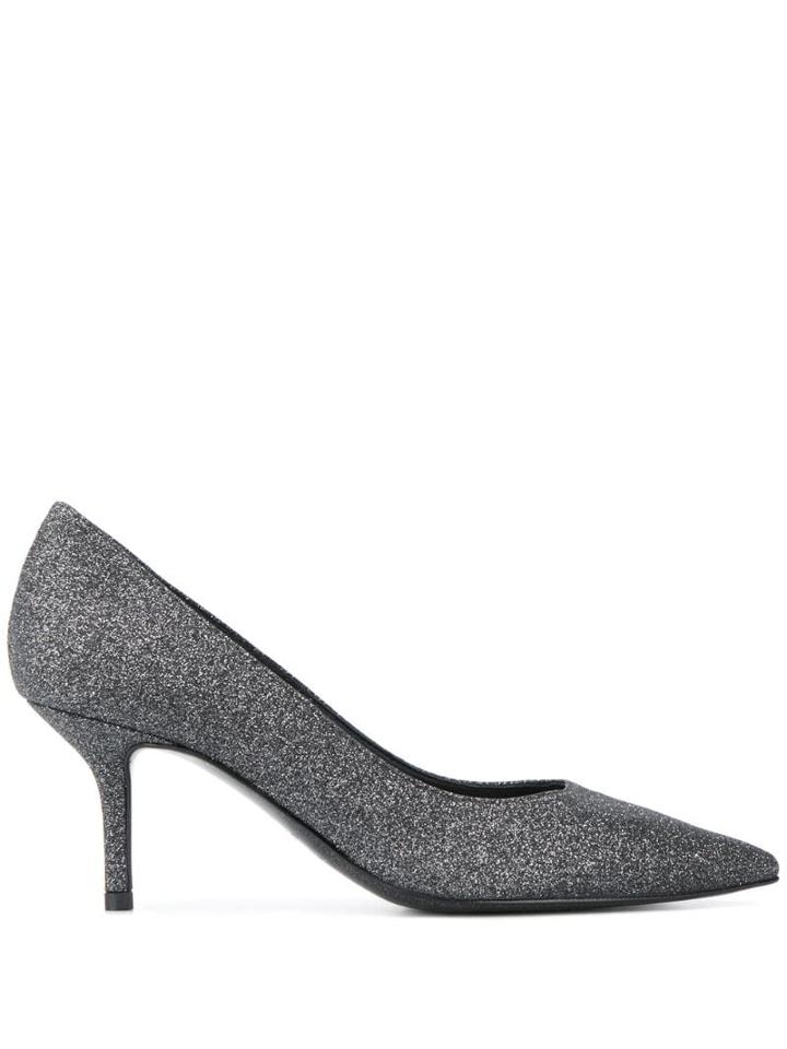 Pollini Glitter Detail Pumps - Silver