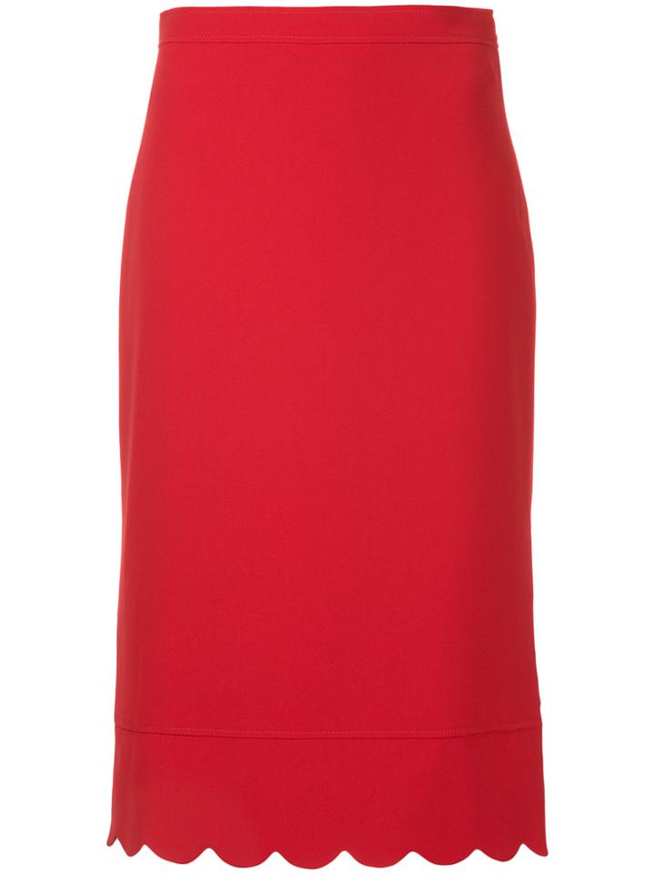 Altuzarra Scallop Trim Skirt - Red