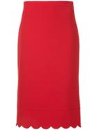 Altuzarra Scallop Trim Skirt - Red