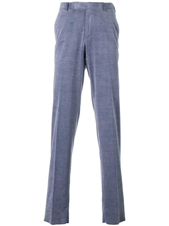 Ermenegildo Zegna Corduroy Chino Trousers - Blue