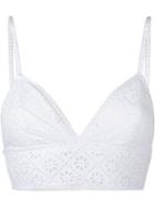 Philosophy Di Lorenzo Serafini Embroidered Cotton Bra Top