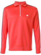 Ami Alexandre Mattiussi Bicolor Sweatshirt With Polo Collar - Red