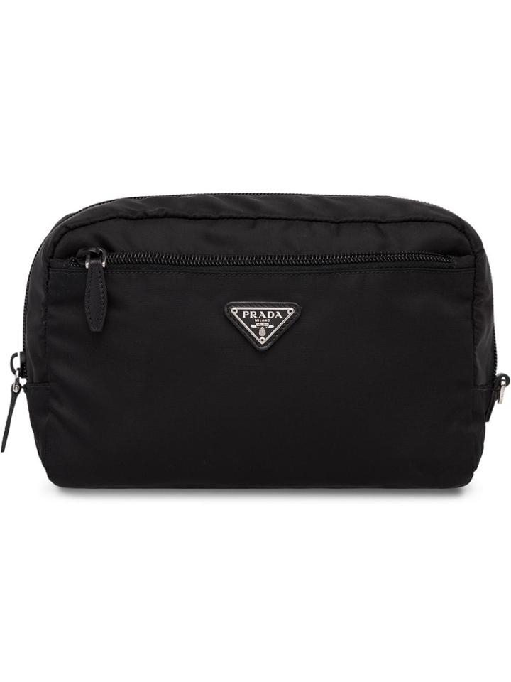 Prada Fabric Cosmetic Pouch - Black