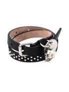 Alexander Mcqueen Skull Charm Bracelet, Adult Unisex, Black