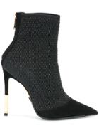 Balmain Quilted Ankle Boots - Black