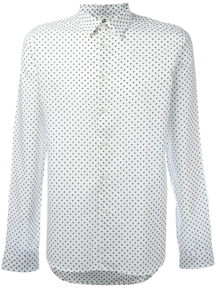 Ps By Paul Smith - Polka Dot Patterned Shirt - Men - Cotton - L, White, Cotton