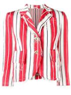 Thom Browne Variegated Repp Stripe Sport Coat - Red