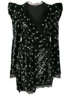 Amen Sequined Mini Dress - Black