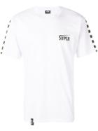 Vision Of Super Checkered Sleeve Logo T-shirt - White