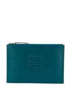 Givenchy 4g Embossed Logo Clutch - Blue