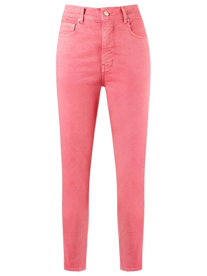 Amapô High Waisted Skinny Jeans, Women's, Size: 36, Pink/purple, Cotton/elastodiene