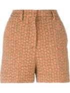 Rochas Cloqué Shorts, Women's, Size: 38, Yellow/orange, Spandex/elastane/polyamide/polyester/spandex/elastane