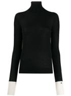 Rochas Knitted Turtle Neck Top - Black