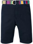 Pt01 - Belted Tailored Shorts - Men - Cotton/linen/flax - 54, Blue, Cotton/linen/flax