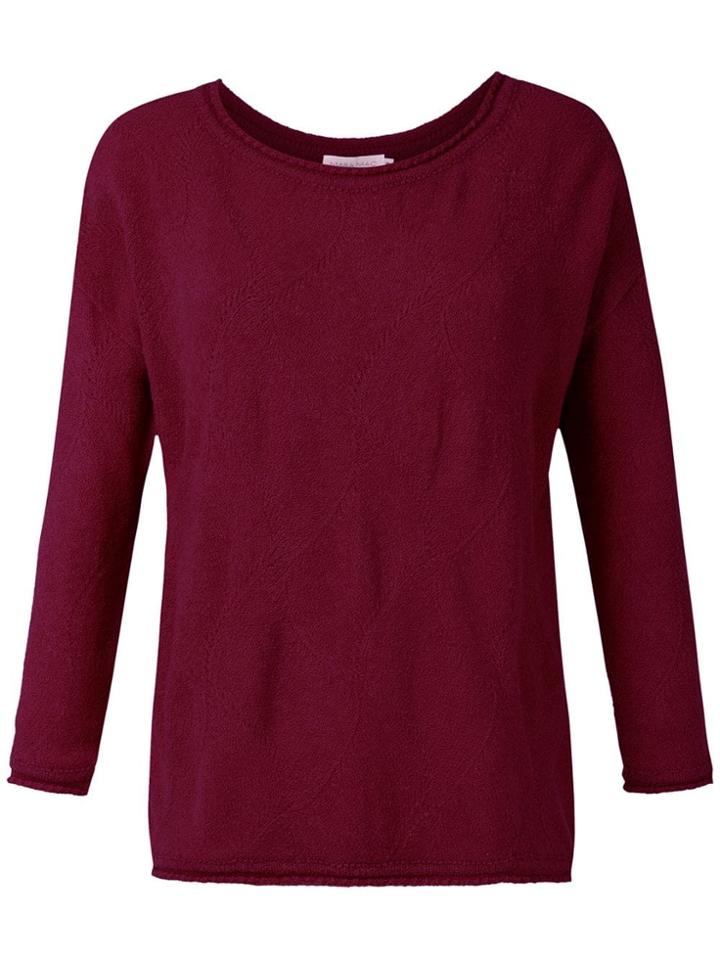 Mara Mac Textured Knit Blouse - Purple
