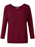 Mara Mac Textured Knit Blouse - Purple