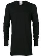 Lost & Found Rooms Mesh Intarsia Long Sleeve T-shirt - Black