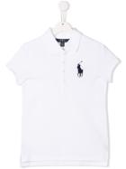 Ralph Lauren Kids Teen Embroidered Logo Polo Shirt - White