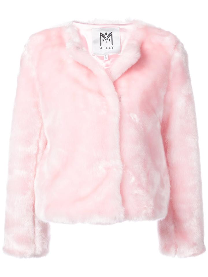 Milly Collarless Jacket - Pink & Purple