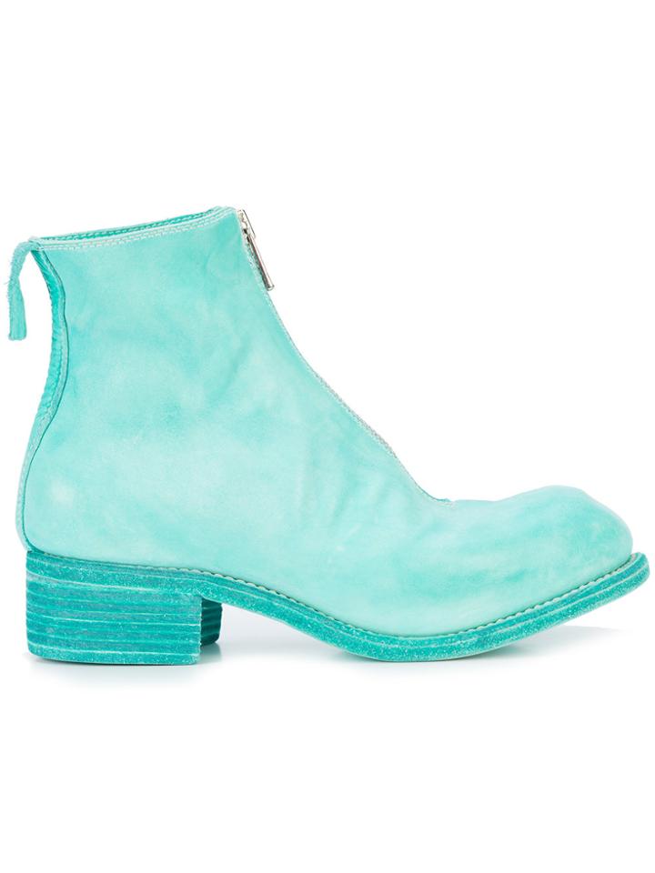 Guidi Zip Up Ankle Boots - Blue