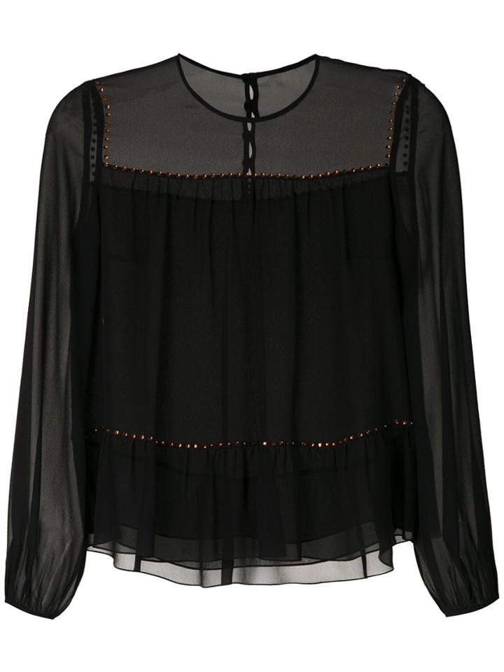 Nk Lumen Gabi Silk Blouse - Black