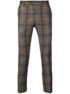 Entre Amis Classic Check Trousers - Brown