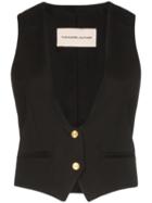 Alexandre Vauthier Collarless Button-down Waistcoat - Black