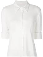 Mm6 Maison Margiela Cropped Sleeves Shirt - White