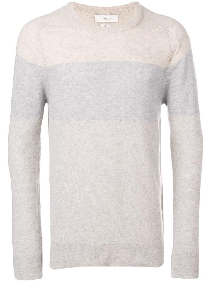 Pringle Of Scotland Colour Block Fine-knit Sweater - Grey