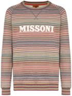 Missoni Logo Printed Striped Sweatshirt - Fm02x Multicoloured