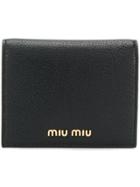 Miu Miu Logo Plaque Wallet - Black