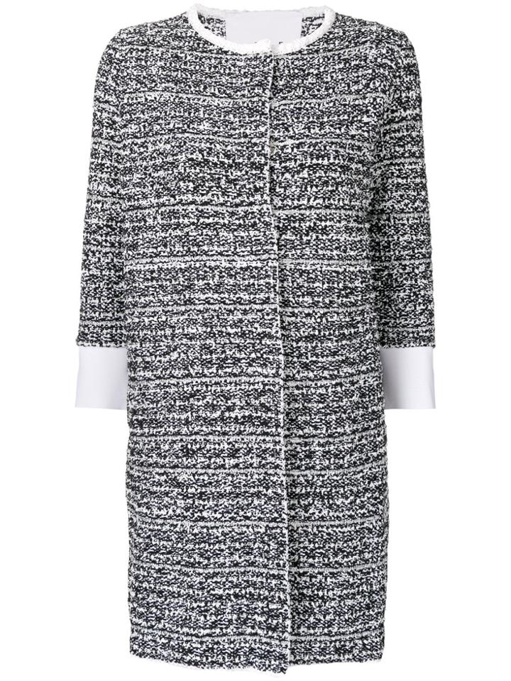 20:52 Embroidered Fitted Coat - Black