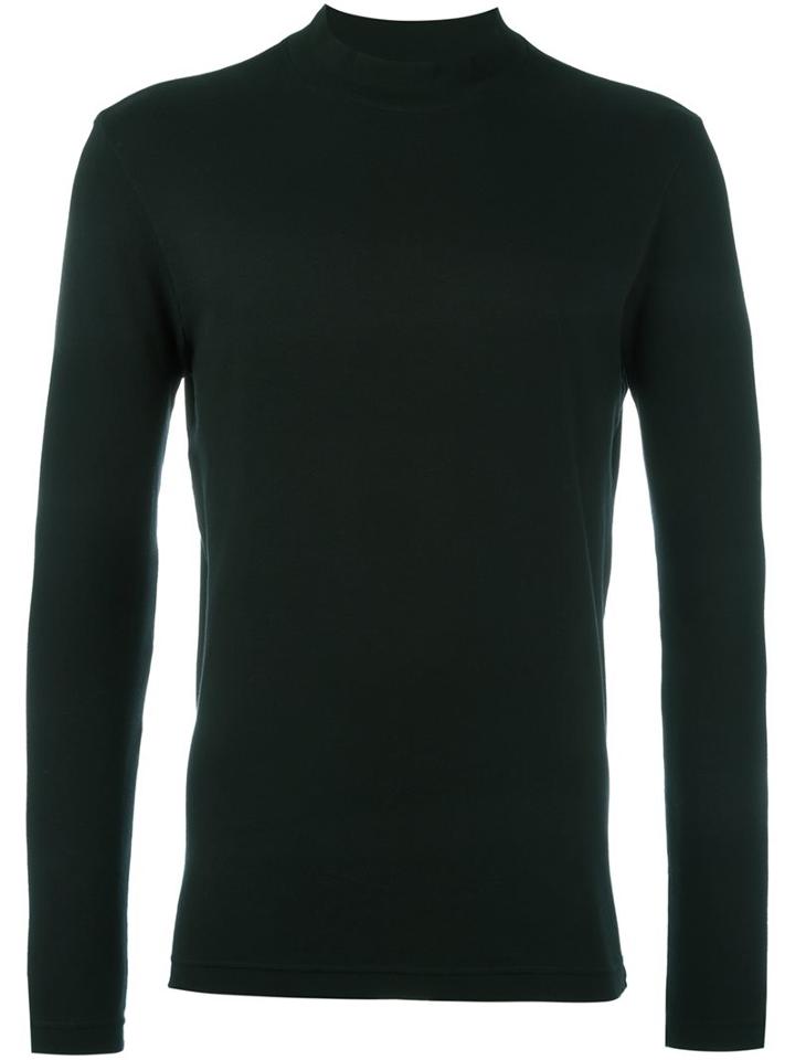 Zanone Classic Sweatshirt, Men's, Size: 52, Black, Cotton