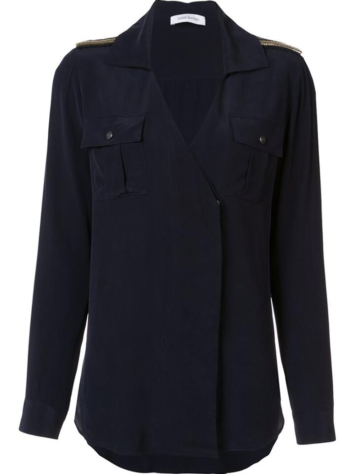 Pierre Balmain Asymmetric Fastening Shirt