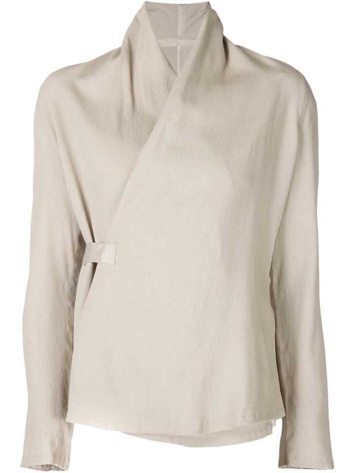 Rick Owens Tie Fastening Jacket, Women's, Size: 44, Grey, Viscose