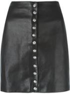 Versus Buttoned Leather Skirt