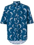Band Of Outsiders Lady Killer Shark Shirt - Blue