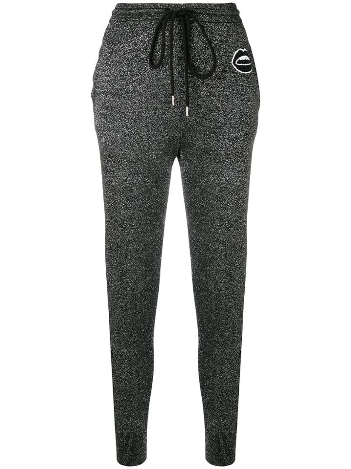 Markus Lupfer Lara Lips Lurex Joggers - Black