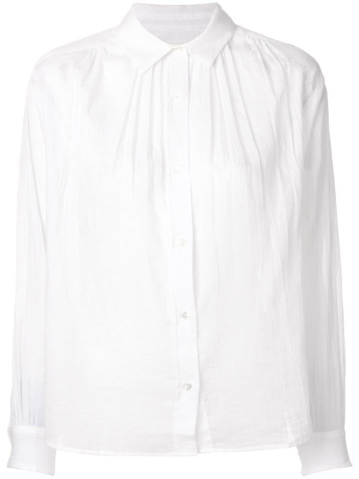 Masscob Pleat Detail Blouse - White