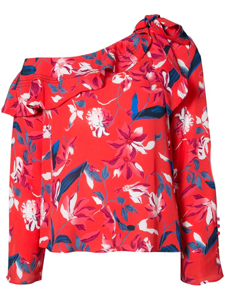 Tanya Taylor Floral Print Blouse - Red
