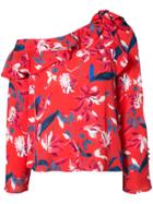 Tanya Taylor Floral Print Blouse - Red
