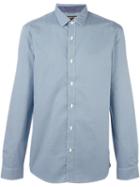 Michael Kors Checked Button Down Shirt, Men's, Size: Large, Blue, Cotton