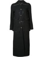 Song For The Mute Striped Coat - Black