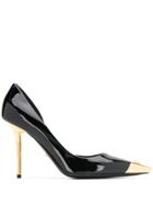 Versace Two-tone Pointed Pumps - Black
